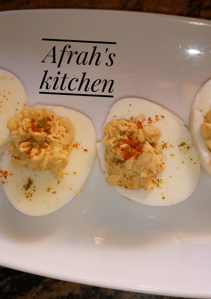 A picture of Deviled eggs.