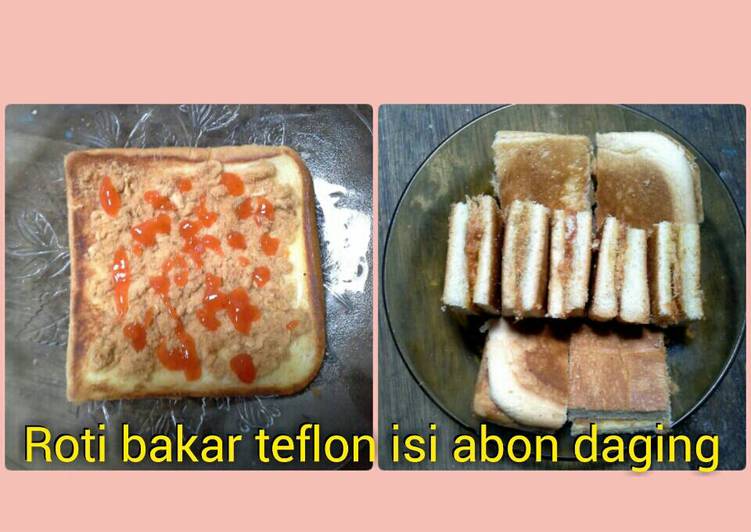 🍞Roti bakar teflon isi abon daging🍞