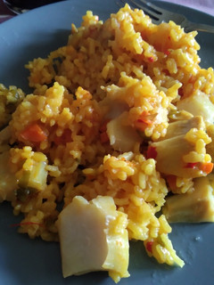 Una foto de Arroz con bacalao