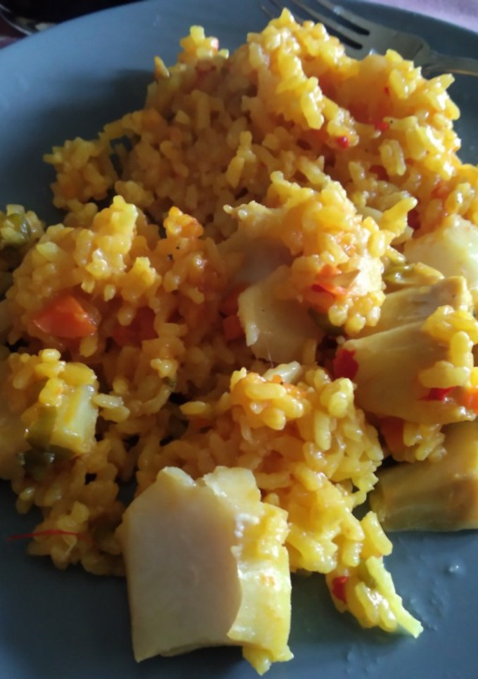 Una foto de Arroz con bacalao