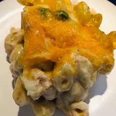 A picture of Quick and Easy Tuna Alfredo Pasta Bake.
