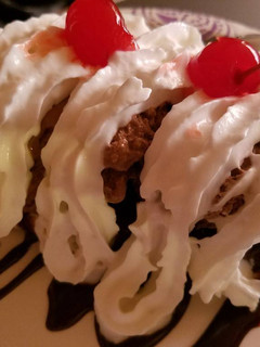 A picture of Individual ice cream cakes.