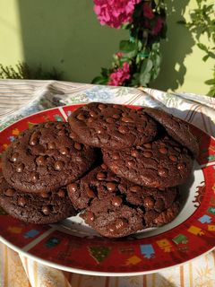 Φωτογραφία της συνταγής Cookies διπλής σοκολάτας