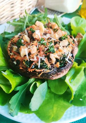 Une photo de Portobello farcis au fromage