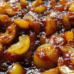 A picture of Sweet and Sour Amla Pickle/Amla ki Launji.