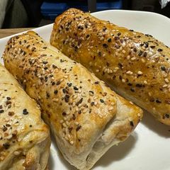 Seekh kebab rolls A picture of Seekh kebab rolls.