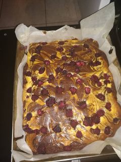 Márványos málnás brownie recept fotója