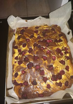 Márványos málnás brownie recept fotója