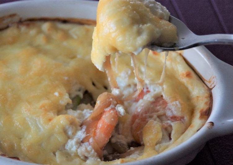 My Grandma Love This Shrimp &amp; Asparagus Tofu Gratin (Gluten-Free)