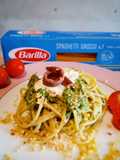 Spaghetti con crema di cime di rapa, alici e burrata 🍝