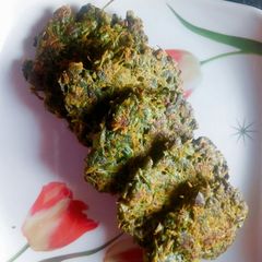 Green leaf fritters(amaranth leaves): A picture of Green leaf fritters(amaranth leaves):.