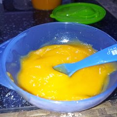 A picture of Homemade baby food.