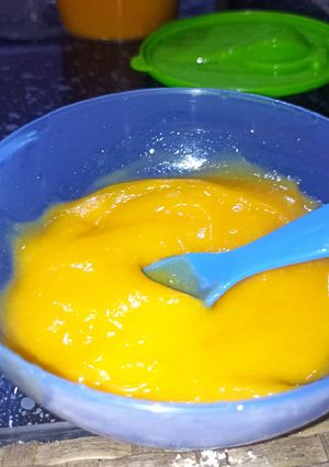 A picture of Homemade baby food.