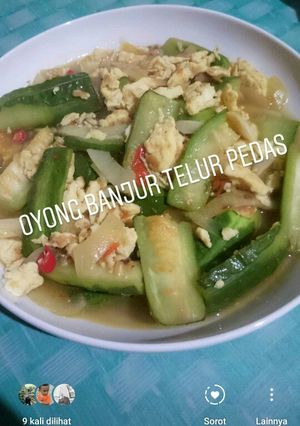 Foto resep Oyong banjur telur pedas