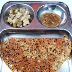 A picture of Easy Instant Crispy RAVA DOSA Platter | Flavours of the Deccan.