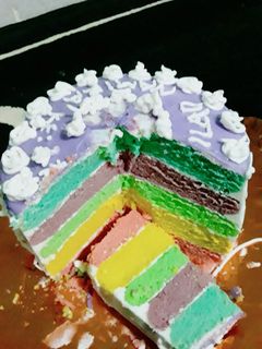Foto resep Rainbow cake kukus