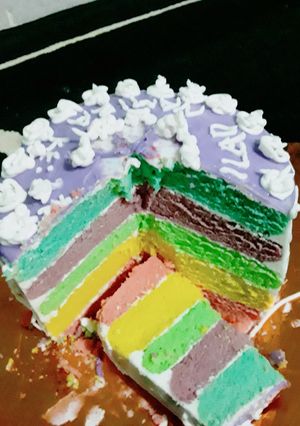 Foto resep Rainbow cake kukus