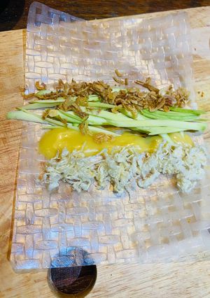 Hình của món Vào bếp cùng con: bánh tráng cuộn ăn vặt siêu cuốn.