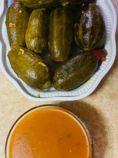 صورة لوصفة محشي كوسا صومي بصلصة البندورة