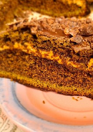 Una foto de Torta de té matcha