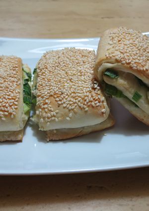 蔥燒餅 的食譜成品照片