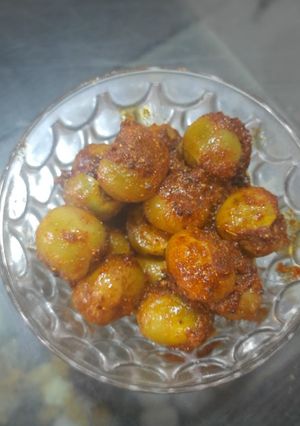 A picture of Ripe Gunda sabji.