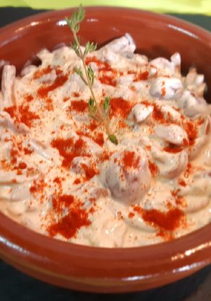 Foto principal de Setas nameko a la crema de mojo picón
