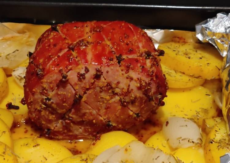 Recipe of Super Quick Homemade Gammon Joint with Honey and Mustard Glaze