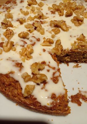 Una foto de Tortita de zanahoria y harina integral sin azúcar