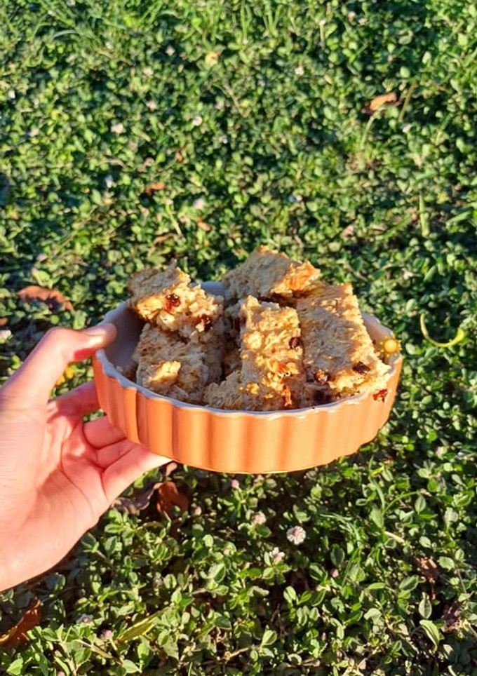 Una foto de Budín de avena, manzana y yogurt