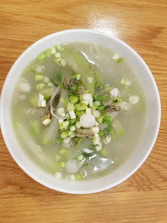 Hình của món Canh bầu nấu hàu.