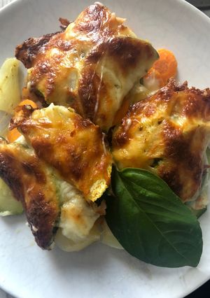 Lazacos zöldségek csőben sütve recept fotója