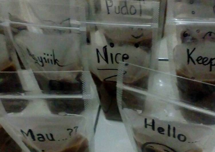 Cara mengolah Pudot susu coklat yummy lembut  yang Enak