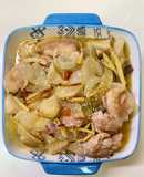 《日式味增洋蔥杏鮑菇燒雞腿排》