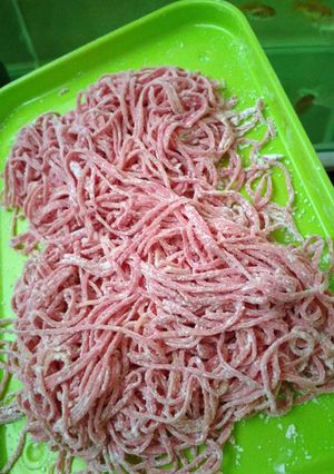 Foto resep Mie telur buah naga versi II