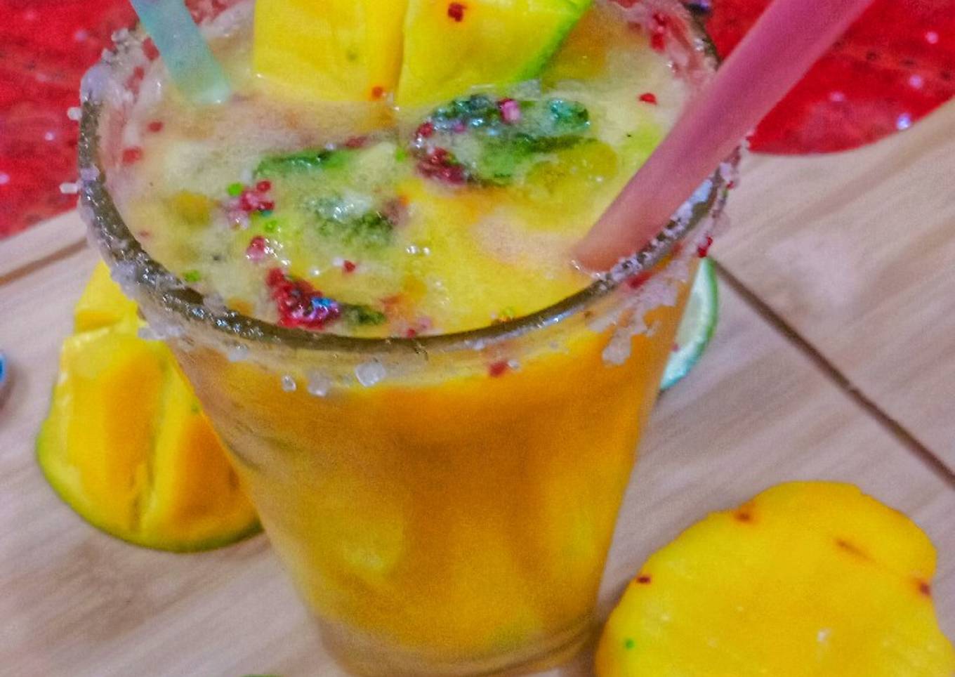 Mango slush soda