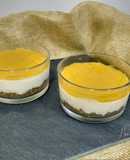 Tarta de queso con mango