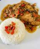 Filete de tilapia en salsa natural