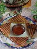 Brown bread vegetables grilled sandwich