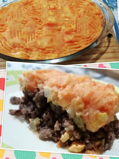 Una foto de Pastel de papa (zanahoria, zapallo y choclo) sabroso 😋