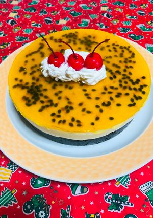 Una foto de Cheesecake de Maracuyá