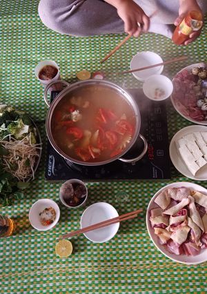 Hình của món Lẩu gà.
