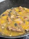 Costillas con calabaza y setas de cardo