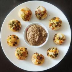 A picture of Maize flour, sweet corn vegetable fritters.