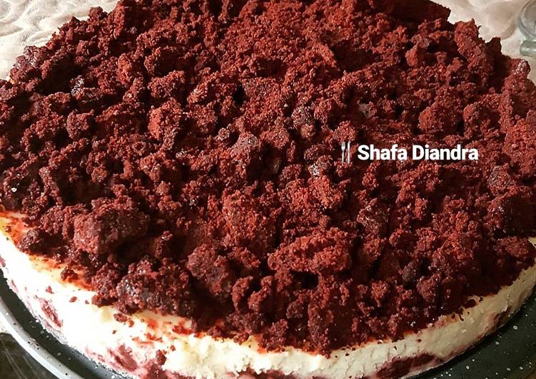 Cara Gampang Menyiapkan Red Velvet Cheesecake #dessert 🇺🇸 Anti Gagal