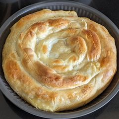 A picture of Cheese burek from scratch.