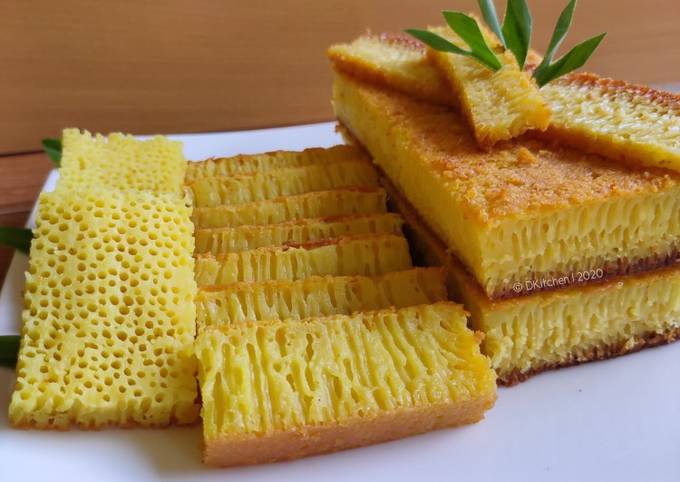 Recipe: Appetizing Bika Ambon Khas Medan - irit Telur (Versi Oven & Pasir)