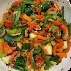 Mixed fried vegetables in butter A picture of Mixed fried vegetables in butter.