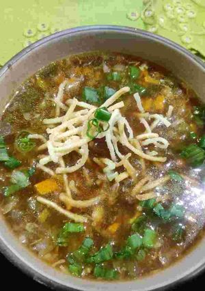 A picture of Manchow soup.
