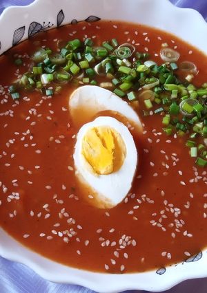 A picture of Ginger Carrot Soup 🥕🍵.